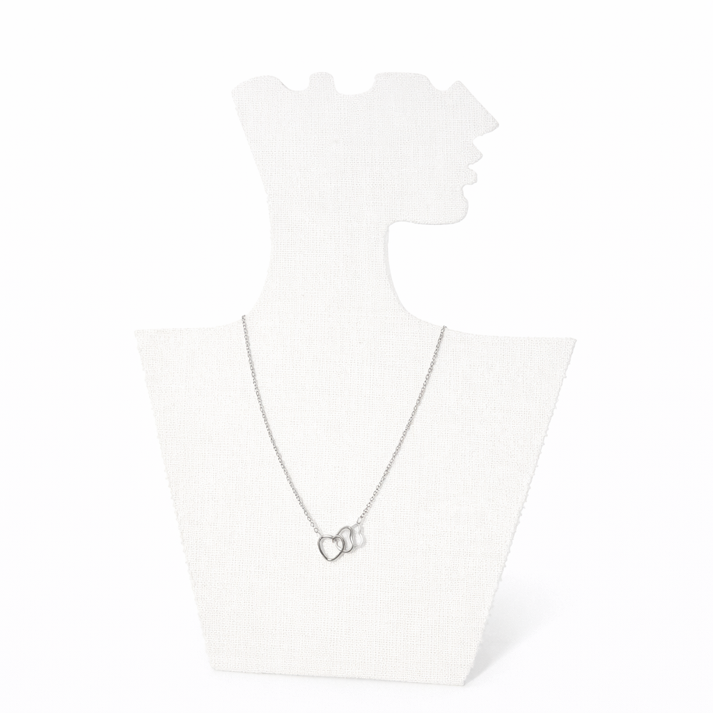 COLLIER DOUBLE COEUR ÉMILIE