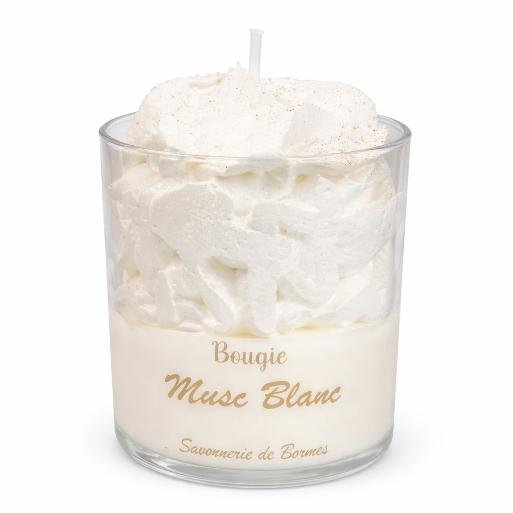 Bougie Chantilly  MUSC BLANC ARTISANALE