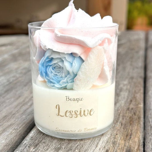 Bougie pâtissière JOUR DE LESSIVE ARTISANALE