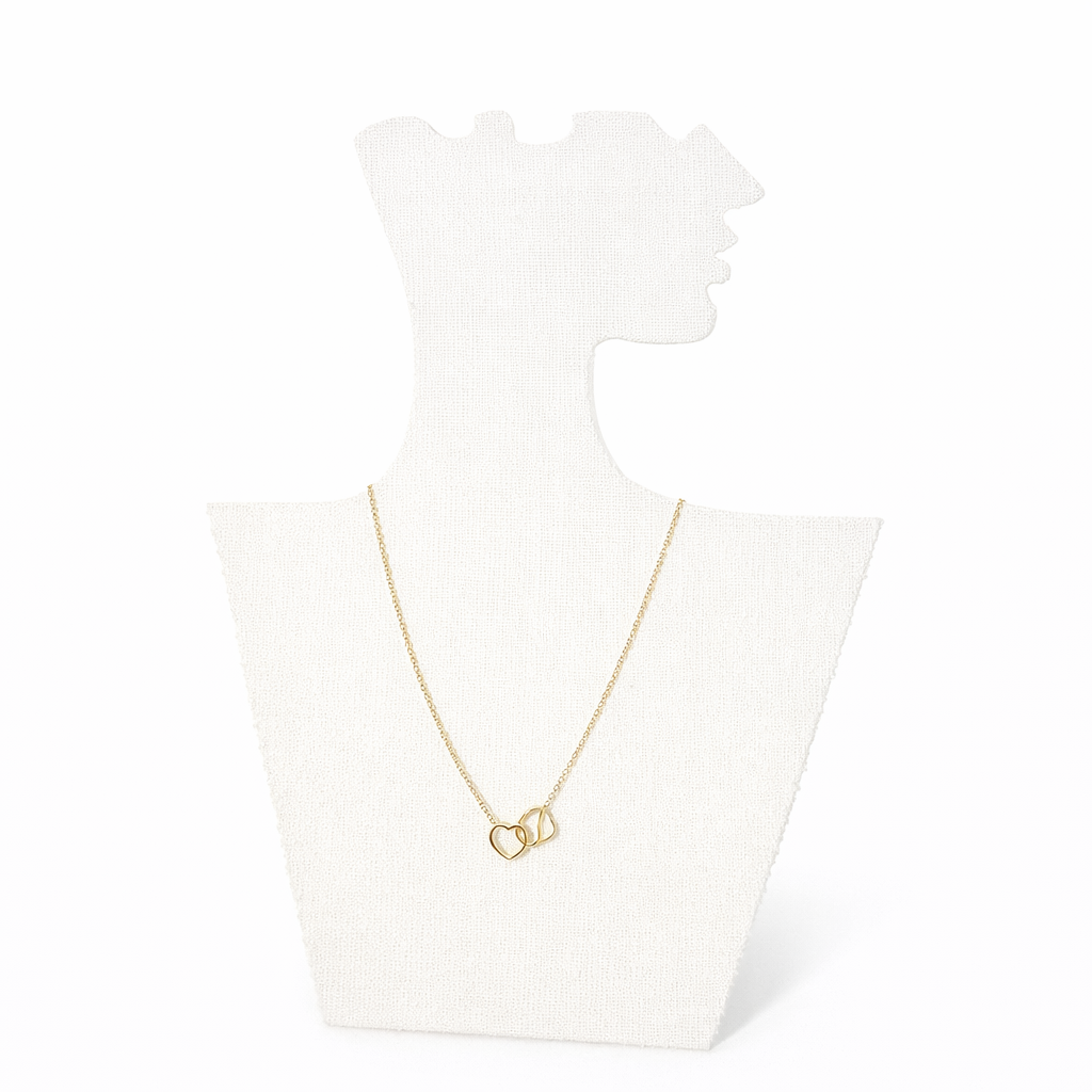 COLLIER DOUBLE COEUR  ÉMILIE