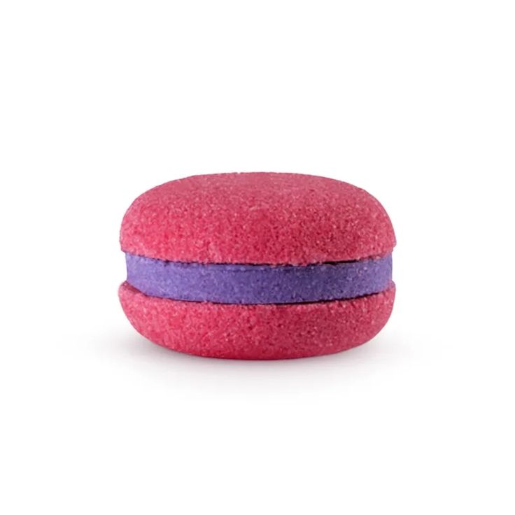 Macaron de bain effervescent parfum cassis