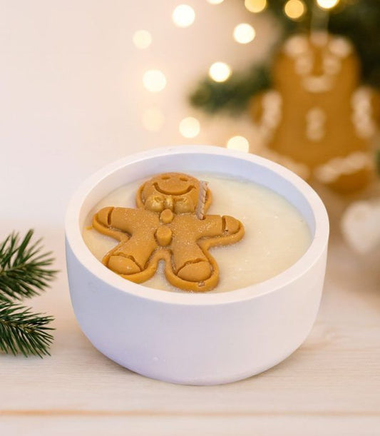 Bougie coupe blanche BISCUIT DE NOËL 200g